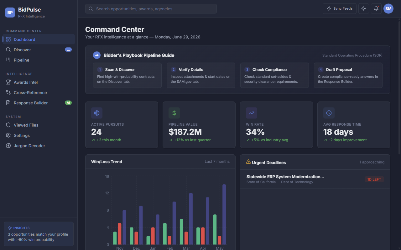 BidPulse RFP Interface